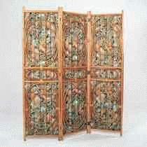 paravent, panels of woven bands 